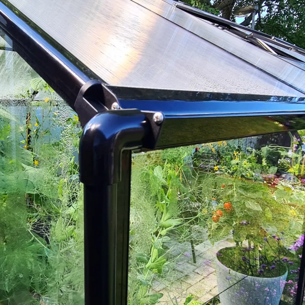 Växthus 9,6 m² | 4mm säkerhetsglas | 5 års stormgaranti