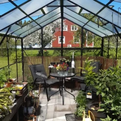 Växthus 9,6 m² | 4mm säkerhetsglas | 5 års stormgaranti