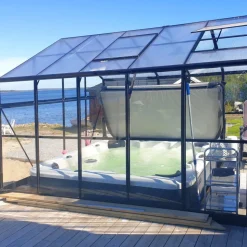 Växthus 9,6 m² | 4mm säkerhetsglas | 5 års stormgaranti