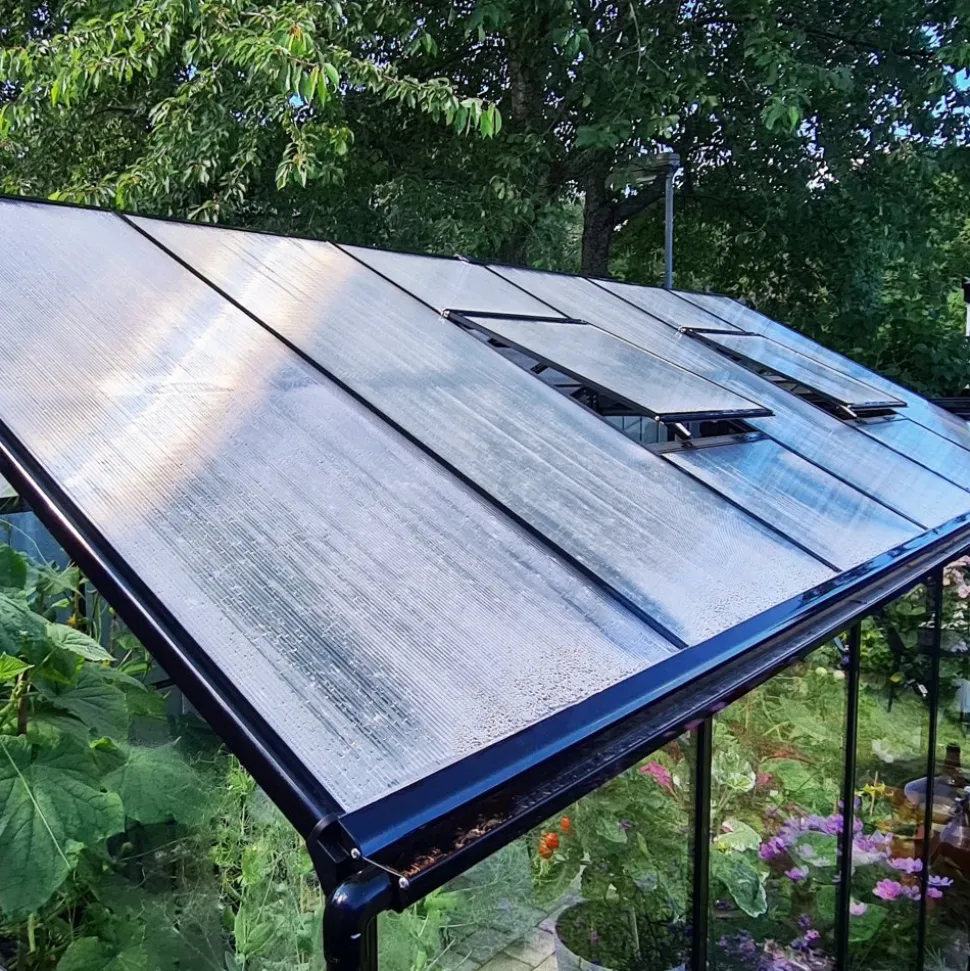 Växthus 9,6 m² | 4mm säkerhetsglas | 5 års stormgaranti