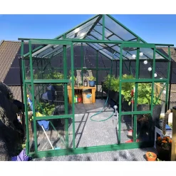 Växthus 9,6 m² | 4mm säkerhetsglas | 5 års stormgaranti
