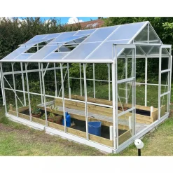 Växthus 9,6 m² | 4mm säkerhetsglas | 5 års stormgaranti