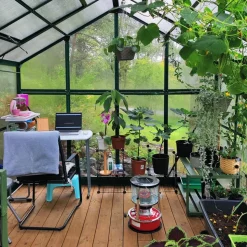 Växthus 9,6 m² | 4mm säkerhetsglas | 5 års stormgaranti