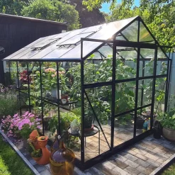 Växthus 9,6 m² | 4mm säkerhetsglas | 5 års stormgaranti