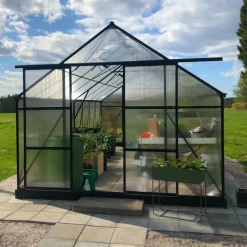 Växthus 18m² Premium | Extra hög odlingshöjd | 6mm kanalplast