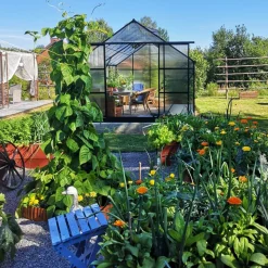 Växthus 18m² Premium | Extra hög odlingshöjd | 6mm kanalplast