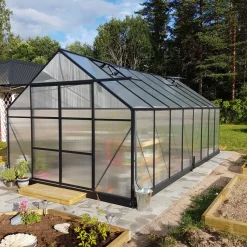 Växthus 18m² Premium | Extra hög odlingshöjd | 6mm kanalplast