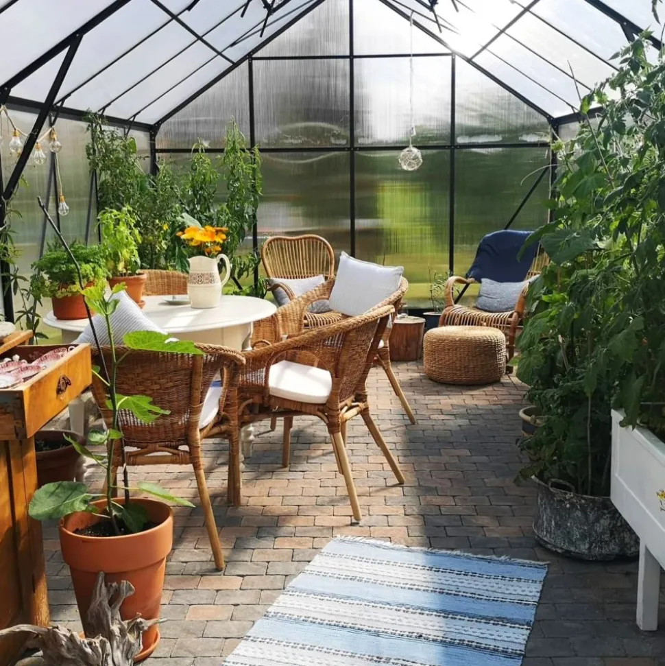 Växthus 18m² Premium | Extra hög odlingshöjd | 6mm kanalplast
