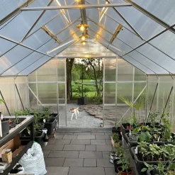 Växthus 18m² Premium | Extra hög odlingshöjd | 6mm kanalplast