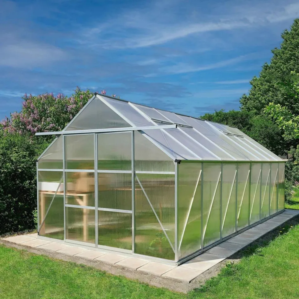 Växthus 18m² Premium | Extra hög odlingshöjd | 6mm kanalplast
