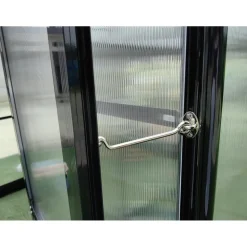 Växthus 18m² Premium | Extra hög odlingshöjd | 6mm kanalplast | Svart