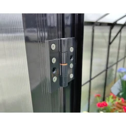 Växthus 18m² Premium | Extra hög odlingshöjd | 6mm kanalplast | Svart