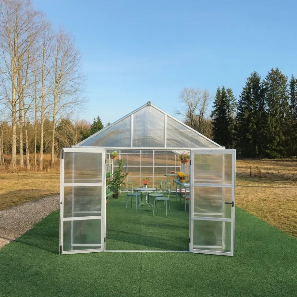 Växthus 18m² Premium | Extra hög takhöjd | 6mm kanalplast