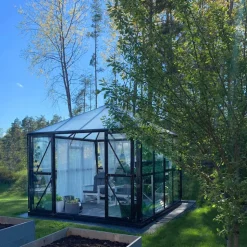 Växthus 8,7 m² | 5 års stormgaranti | Kvadratiskt premiumväxthus | Gazebo