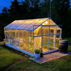 Växthus 12,7m² | 5 års stormgaranti | 4mm säkerhetsglas