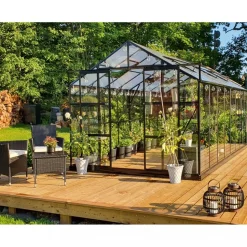 Växthus 12,7m² | 5 års stormgaranti | 4mm säkerhetsglas