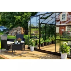 Växthus 12,7m² | 5 års stormgaranti | 4mm säkerhetsglas