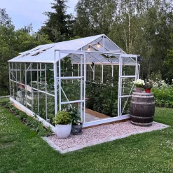 Växthus 12,7m² | 5 års stormgaranti | 4mm säkerhetsglas
