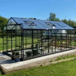 Växthus 12,7m² | 5 års stormgaranti | 4mm säkerhetsglas