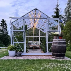 Växthus 12,7m² | 5 års stormgaranti | 4mm säkerhetsglas