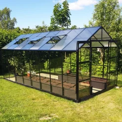 Växthus 12,7m² | 5 års stormgaranti | 4mm säkerhetsglas