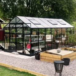 Växthus 12,7m² | 5 års stormgaranti | 4mm säkerhetsglas