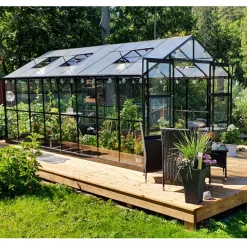 Växthus 12,7m² | 5 års stormgaranti | 4mm säkerhetsglas